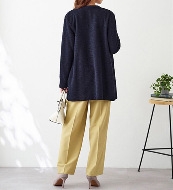 BELLUNA（ベルーナ）の「ツイード調カーデ&times;ボーダーアンサンブル（アンサンブル）」｜詳細画像