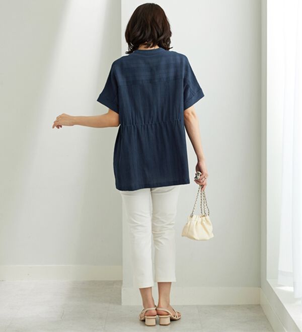 BELLUNA（ベルーナ）の「シアージャカード素材ペプラムチュニック（チュニック）」｜詳細画像