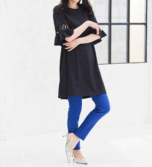 RANAN（ラナン）の「袖レース切替チュニックワンピース（チュニックワンピース）」｜詳細画像