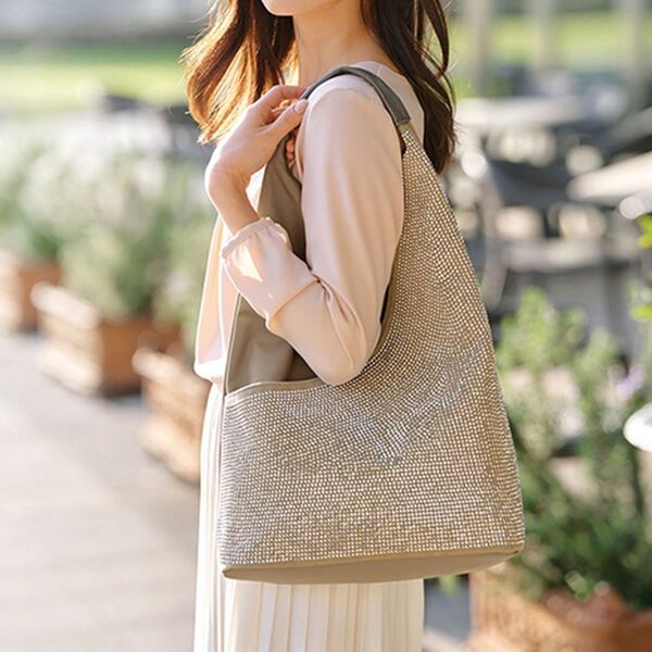 BELLUNA（ベルーナ）の「煌めきアクセントの異素材ショルダー（その他バッグ）」｜詳細画像