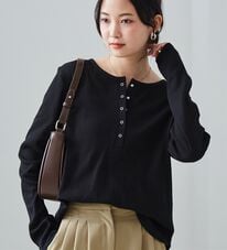 RANAN（ラナン）の「ヘンリーネックワッフルロンＴ（カットソー）」