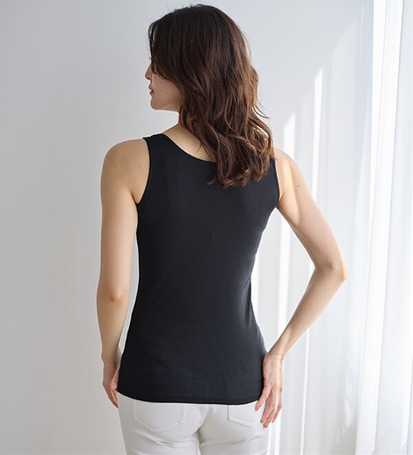 LAVIENNE（ラヴィエンヌ）の「【汗かきさん必見！】涼感サラッと快適汗取りタンクトップインナー＜さらりラボ＞（肌着・インナーウェア）」｜詳細画像