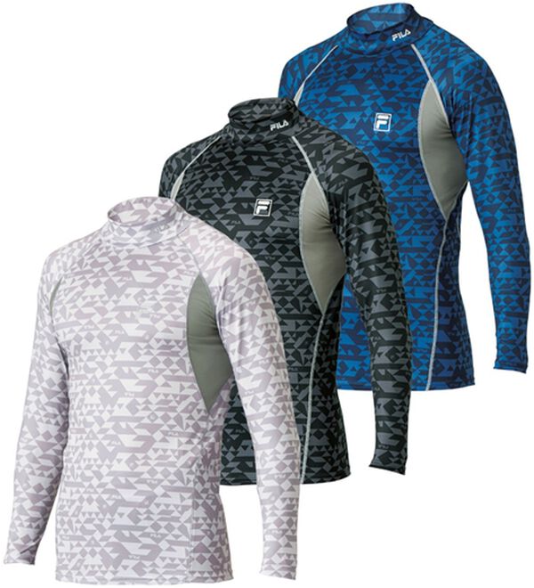「【３色組】＜フィラ＞アクティブデザインコンプレッションインナー（メンズ肌着・インナーウェア）」｜柄デザイン3色組