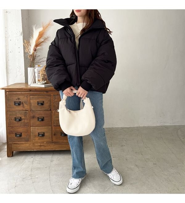 GeeRA（ジーラ）の「スタンドカラーフェイクダウンジャケット（ダウンコート・ジャケット・ベスト）」｜詳細画像