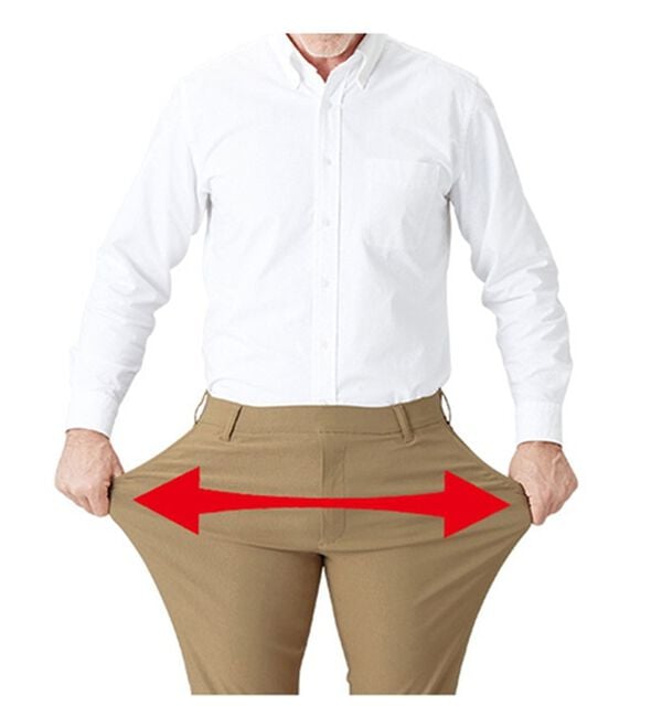 「【２本組】脱ぎはき自在の上品パンツ（メンズフルレングスパンツ）」｜詳細画像