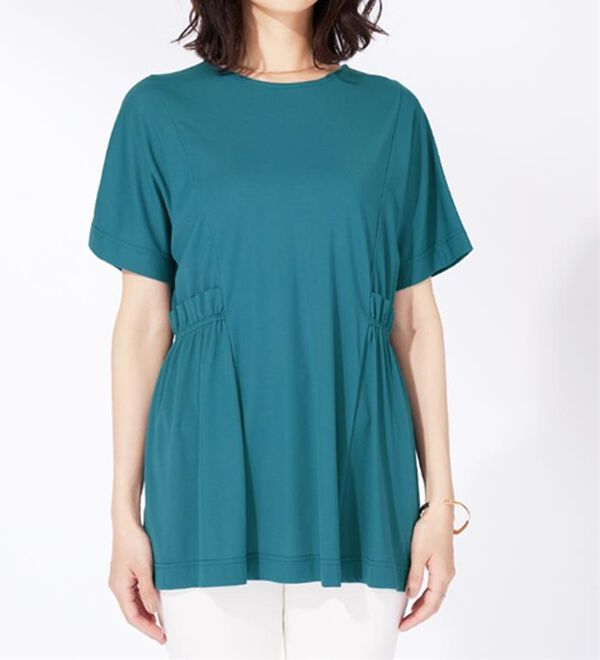 BELLUNA（ベルーナ）の「サイドギャザー使い細見えチュニック（チュニック）」｜詳細画像