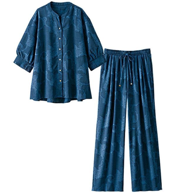 BELLUNA（ベルーナ）の「麻調ジャカード素材セットアップ（アンサンブル）」｜詳細画像