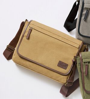 「＜クロコダイル＞洗い加工帆布バッグ（その他メンズバッグ）」｜ベージュ