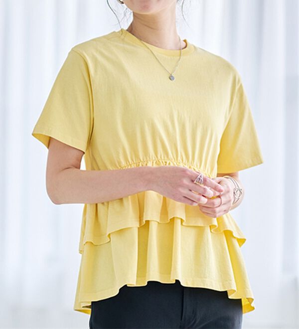 RANAN（ラナン）の「ピグメントフリルトップス（カットソー）」｜詳細画像