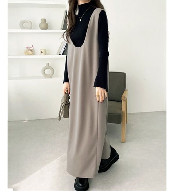 GeeRA（ジーラ）の「楽ちん！ストレッチ前後２ＷＡＹジャンパースカート（ジャンパースカート）」｜詳細画像