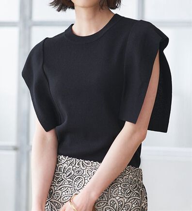 RANAN（ラナン）の「ひんやり！スクエアスリーブサマーニット（ニット・セーター）」