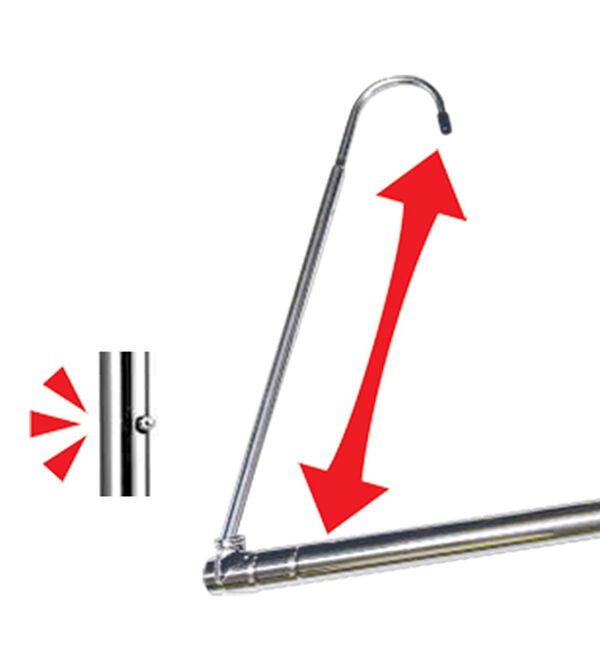 「ステンレス製伸縮サブハンガー（その他日用品・趣味雑貨）」｜詳細画像