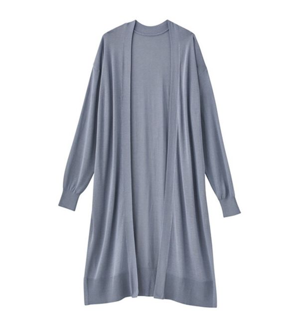 GeeRA（ジーラ）の「【3つの機能付】ロングニットカーディガン（ミディ丈）（ニットカーディガン）」｜詳細画像