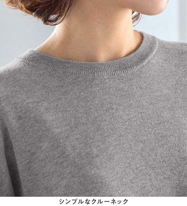 Viola e Viola（ヴィオラ エ ヴィオラ）の「【洗えるニット】着回し力抜群！秋から着られるシンプルニットトップス（ニット・セーター）」｜詳細画像