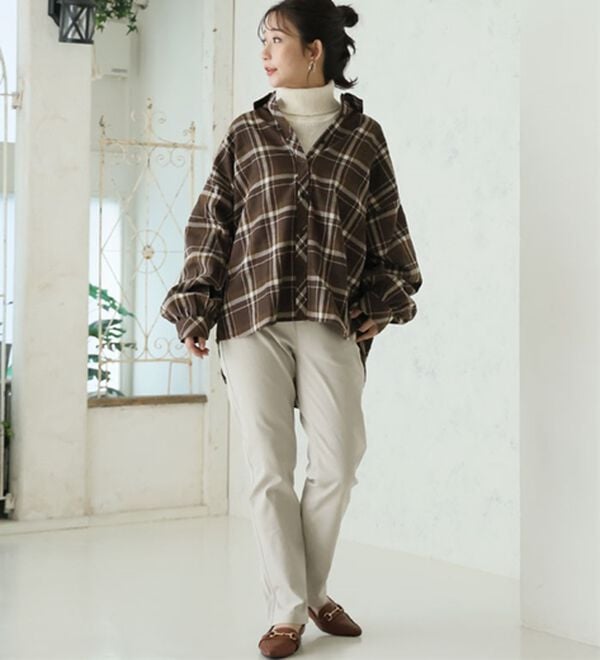 A HAPPY MARILYN（アハッピーマリリン）の「【Ｌ～５Ｌ】楽・暖・美脚！ストレッチ裏起毛パンツ（フルレングスパンツ）」｜詳細画像