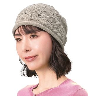 「やわらかシルクのニット帽（帽子）」｜詳細画像