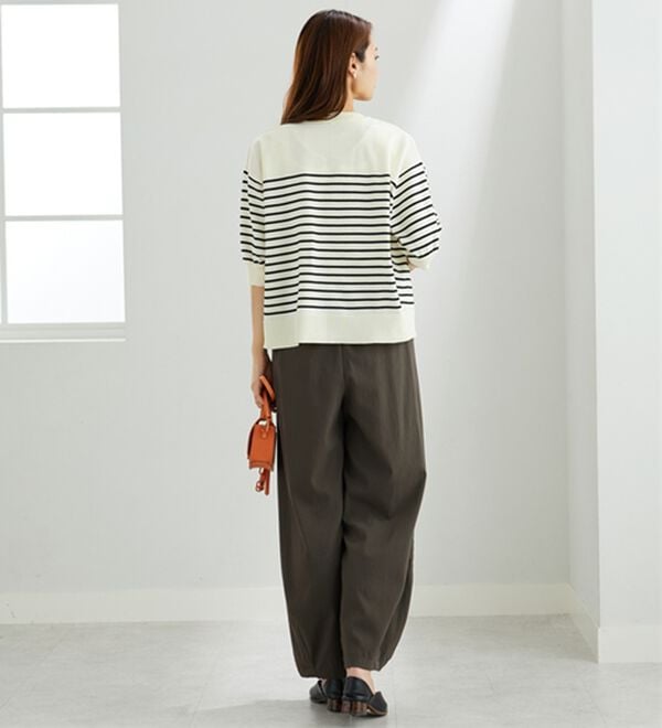 BELLUNA（ベルーナ）の「【快適Ｌａｂ．】洗える！軽い！５分袖ニットカーディガン（ニットカーディガン）」｜詳細画像