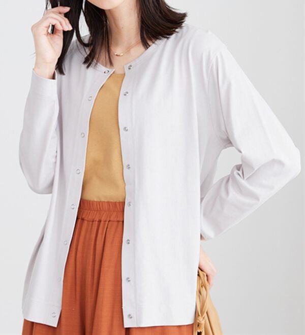 BELLUNA（ベルーナ）の「【接触冷感】ヒンヤリＵＶ対策クルーネックカーディガン（その他カーディガン）」｜詳細画像