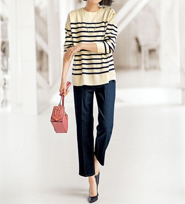 BELLUNA（ベルーナ）の「ストレッチ素材美脚見えデニムパンツ（フルレングスパンツ）」｜詳細画像