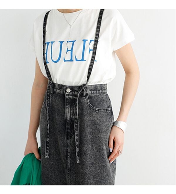 GeeRA（ジーラ）の「フロントスリットナローデニムスカート（ロングスカート）」｜詳細画像