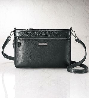 「＜モンテスピガ＞イタリアンレザークロコ型押し２ＷＡＹバッグ（メンズショルダーバッグ）」｜1