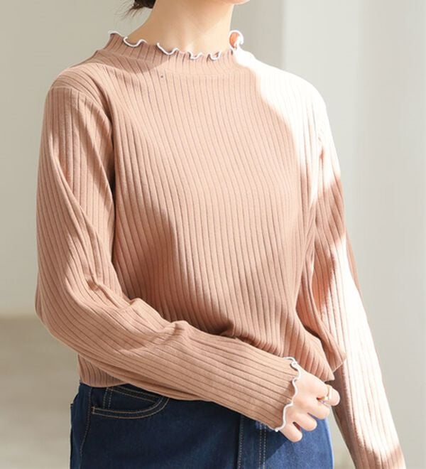 A HAPPY MARILYN（アハッピーマリリン）の「【Ｌ～８Ｌ】綿タッチで極上の着心地、選べるテレコリブトップス。（カットソー）」｜モカ&times;オフ