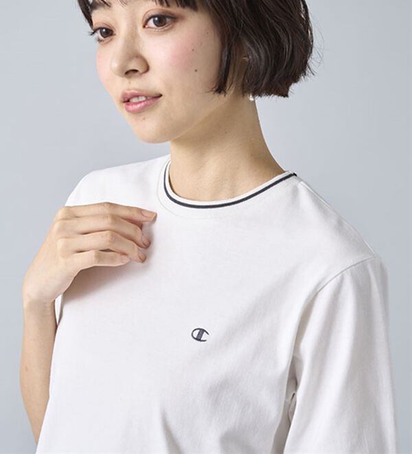 BELLUNA（ベルーナ）の「【ｃｈａｍｐｉｏｎ】配色ラインＴシャツ【UNDOVE】（Tシャツ）」｜詳細画像