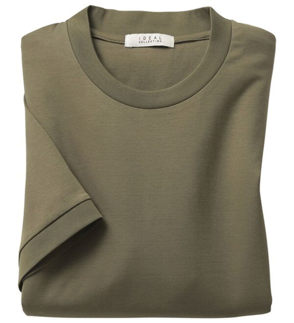 「＜ＳＯＬＵＮＩＡ＞ジャケットスタイルが決まる専用Ｔシャツ（メンズＴシャツ）」｜カーキ