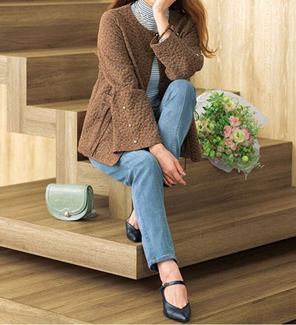 ルフラン（ルフラン）の「着心地らくな花ジャカードジャケット（その他ジャケット）」｜詳細画像