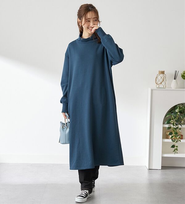 BELLUNA（ベルーナ）の「あったかキレイ！大人のこだわりワンピース（カットソーワンピース）」｜詳細画像