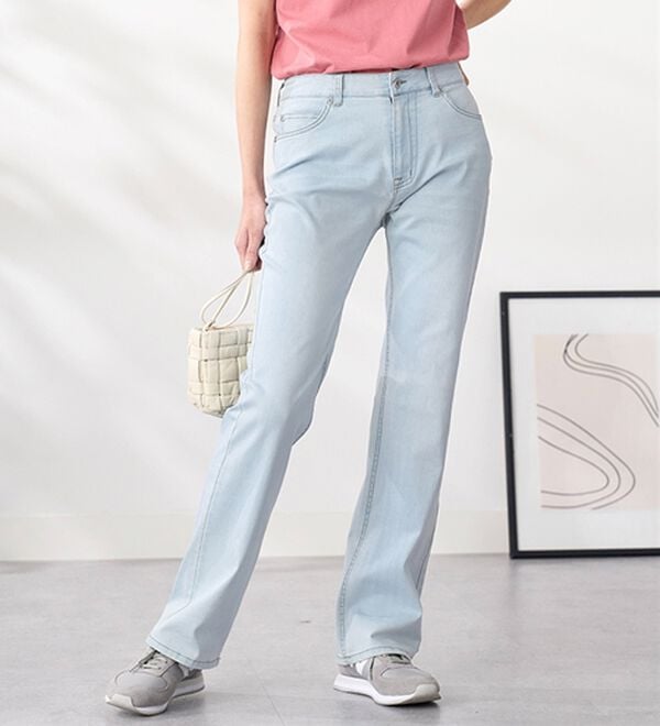 BELLUNA（ベルーナ）の「ヒンヤリ冷感！ライトオンスジーンズ（フルレングスパンツ）」｜詳細画像