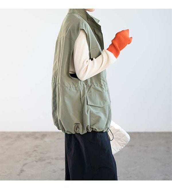 GeeRA（ジーラ）の「スタンドカラーミリタリーベスト（ベスト）」｜詳細画像