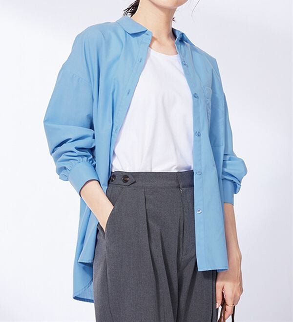 BELLUNA（ベルーナ）の「ベーシックデザインオーバーサイズシャツ（シャツ）」｜詳細画像