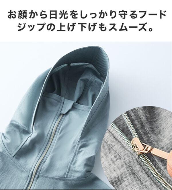 BELLUNA（ベルーナ）の「【接触冷感】絶対に焼けたくない！後プリーツＵＶパーカー（パーカー）」｜詳細画像