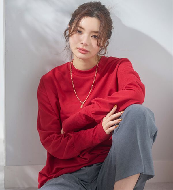 BELLUNA（ベルーナ）の「長めのリブが差をつける！全隠しトレーナー（カットソー）」｜詳細画像