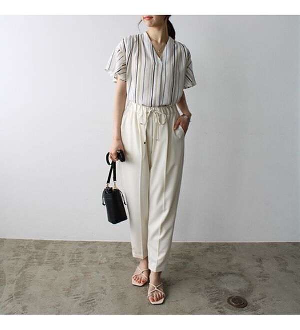 GeeRA（ジーラ）の「サラサラ涼しい！着やせも叶うフレアー袖ブラウス（ブラウス）」｜詳細画像