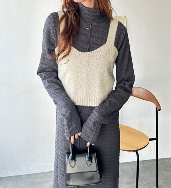 GeeRA（ジーラ）の「全骨格対応！選べるネックジャガードワンピ―ス（カットソーワンピース）」｜詳細画像