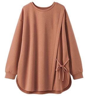 BELLUNA（ベルーナ）の「サイドリボンデザインチュニック（カットソー）」｜ピンク