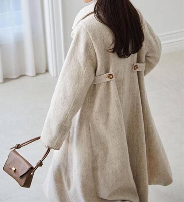 RANAN（ラナン）の「2WAYフレアーステンカラーシャギーコート（ロングコート）」｜詳細画像