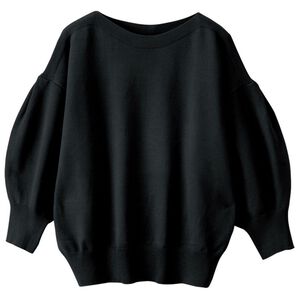 GeeRA（ジーラ）の「もちもちポワン袖ニット（ニット・セーター）」｜ブラック