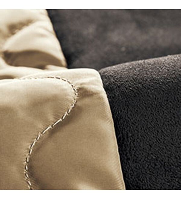 BELLUNA（ベルーナ）の「スエード調切替配色中わたデザインコート（ハーフコート）」｜詳細画像