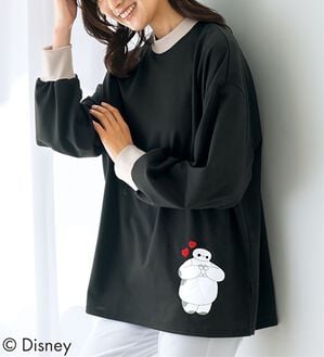 BELLUNA（ベルーナ）の「＜Ｄｉｓｎｅｙ＞リブ配色ゆったりトレーナー（トレーナー・スウェット）」｜ベイマックス(黒)