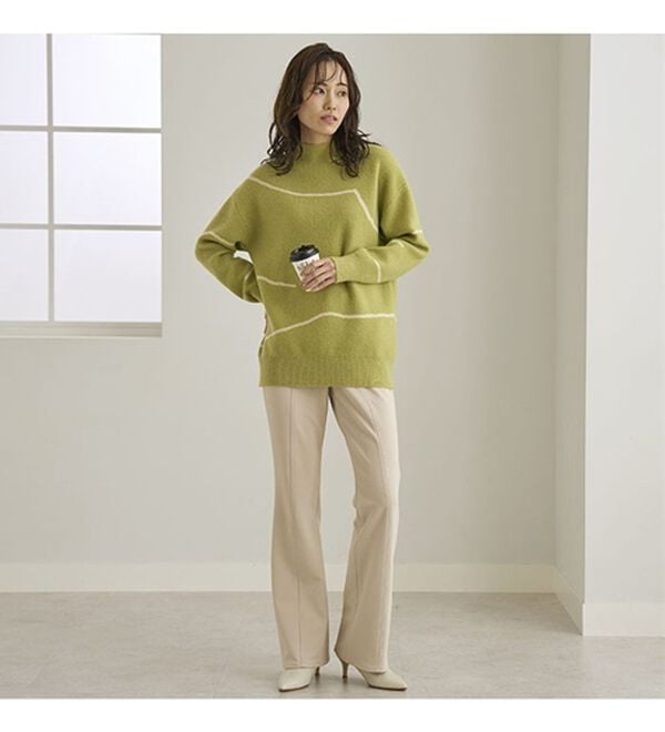 BELLUNA（ベルーナ）の「すっきり伸びる！ハイテンション美脚パンツ　ブーツカット（フルレングスパンツ）」｜詳細画像