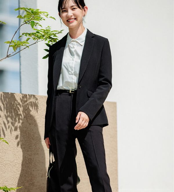 GeeRA（ジーラ）の「【2点セット】選べるボトム！洗えて型くずれしないパンツスーツセット（パンツスーツ）」｜詳細画像