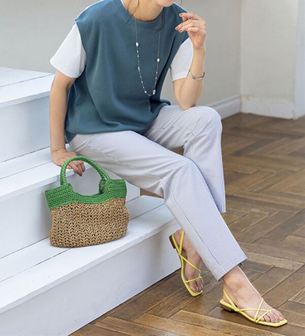 ルフラン（ルフラン）の「【３本組】サッカー素材テーパードパンツ＜ポピー＞（テーパードパンツ）」｜詳細画像