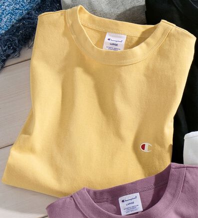 「＜チャンピオン＞綿１００％リラックスフィット５分袖Ｔシャツ（メンズＴシャツ）」