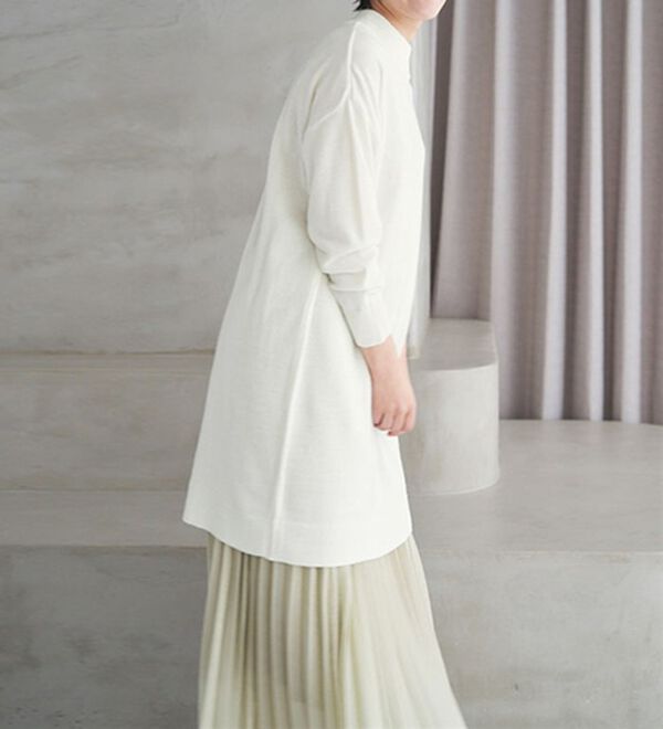 RANAN（ラナン）の「カシミヤタッチニットチュニックワンピース（チュニック）」｜詳細画像