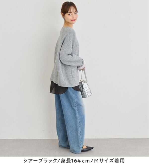 Viola e Viola（ヴィオラ エ ヴィオラ）の「【体型カバー】重ねて楽しむ！なんでもチュニック（カットソー）」｜詳細画像