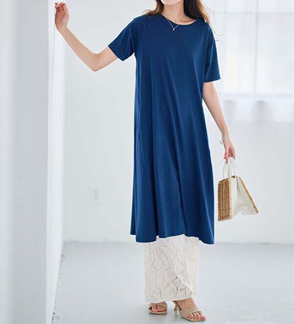 RANAN（ラナン）の「＜ＢＣ＞綿１００％ひんやりポケット付マキシワンピース（その他ワンピース）」｜詳細画像