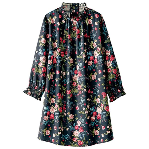 BELLUNA（ベルーナ）の「＜トランスファーテックス＞プリントブラウス（ブラウス）」｜黒系小花